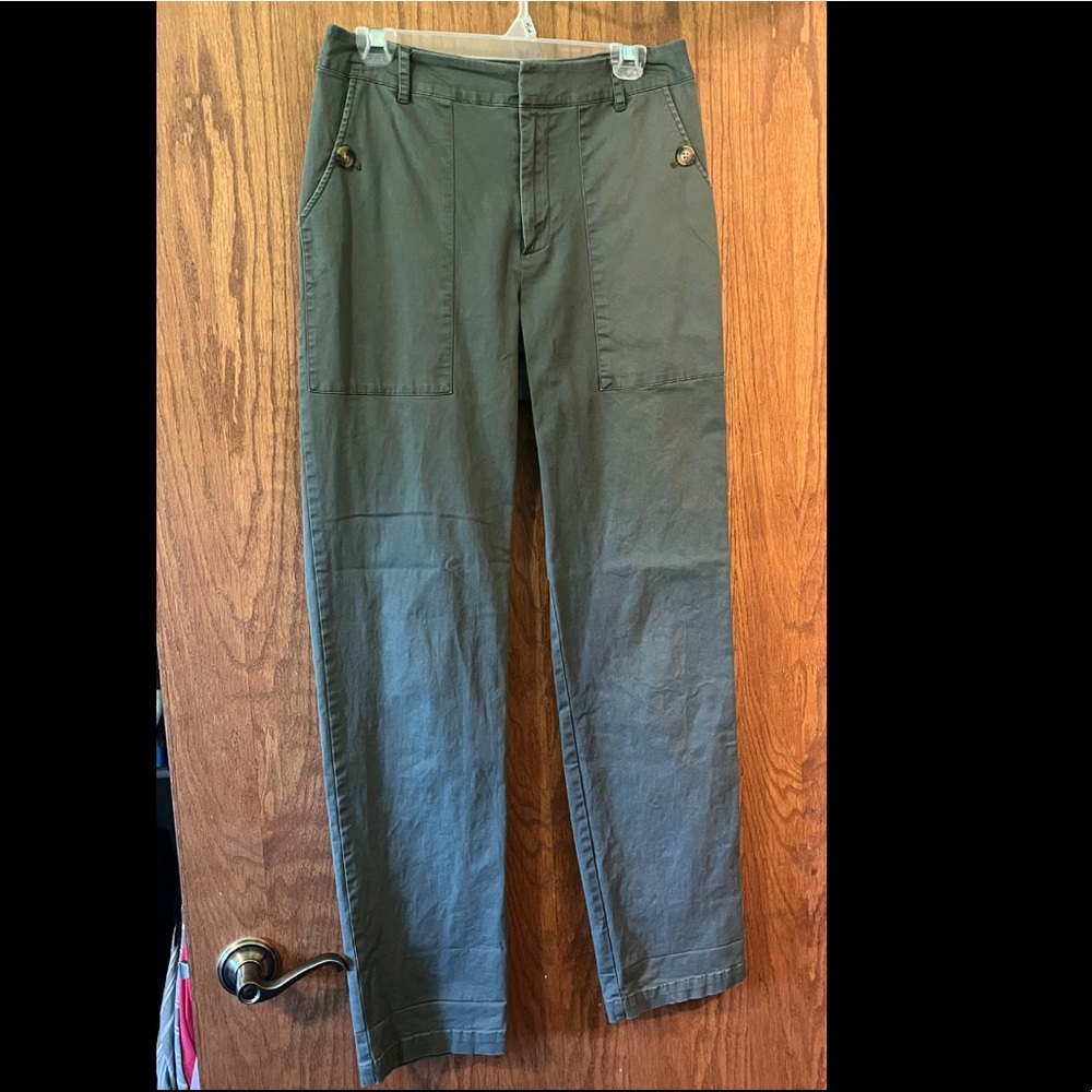 Mossy Green Slacks, Size 8
